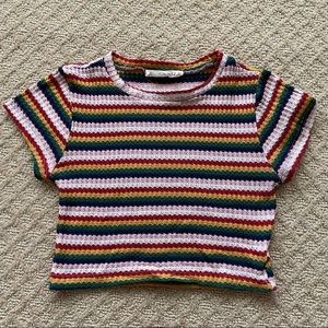UO Crochet Rainbow Top